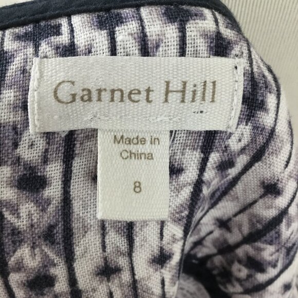 Garnet Hill Black and White Patterned Mini Dress - Picture 8 of 9